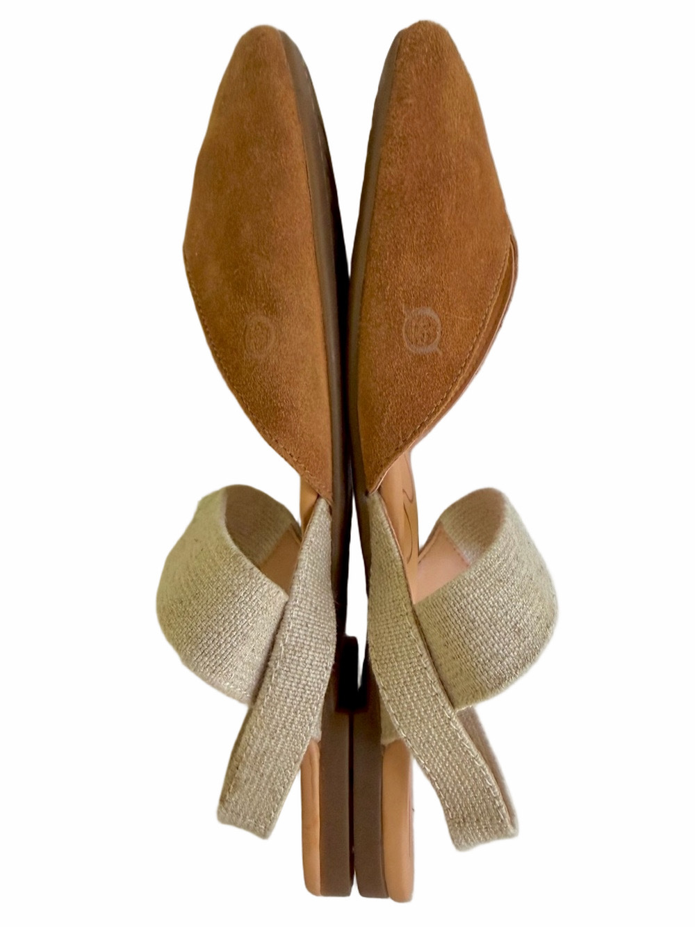 BORN Coco Slingback Camel Tan Suede Leather Sandals ComfortFlats Size 10 EUC - Picture 9 of 14
